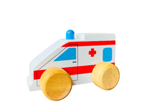Ambulance Push/Pull Along – Wooden Educational Toy for Kids