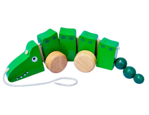 Crocodile Pull Along Toy – Fun & Educational Wooden Toy for Kids