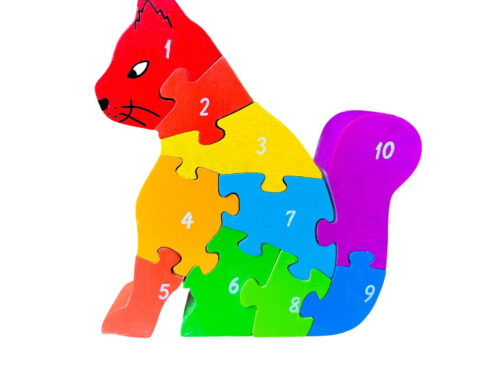 Cats Puzzle – Number & Dots  | Fun & Educational Wooden Toy