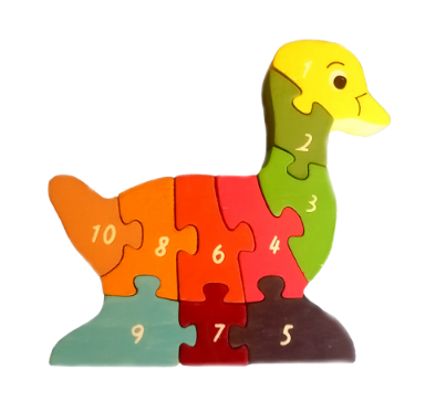 Duck Puzzle Number n Dots