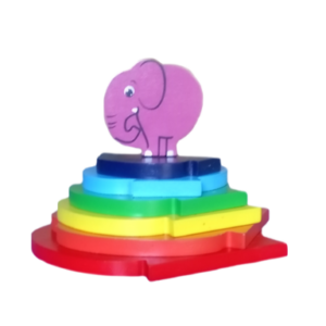 Rainbow elephant Tower Rainbow Elephant Tower - Colorful Wooden Stacking Toy for Kids
