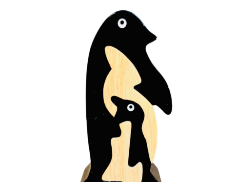 Penguin with Baby – Wooden Educational Puzzle