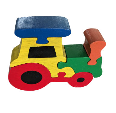 Wooden Tractor Jigsaw Puzzle