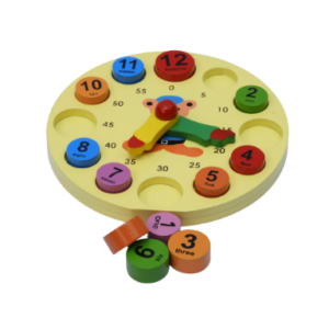 Wooden Yellow Clock