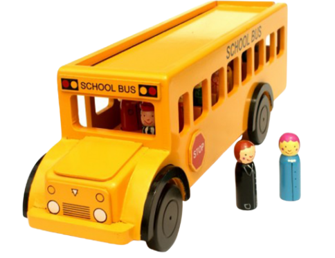 Wooden Yellow School Bus