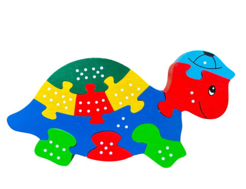 Tortoise Puzzle Numbers & Dots – Fun & Educational Wooden Toy for Kids