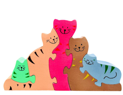 Cat Family Puzzle  – Wooden Educational Toy