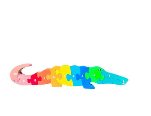 Crocodile Number & Dots Puzzle – A Fun & Educational Wooden Toy for Kids
