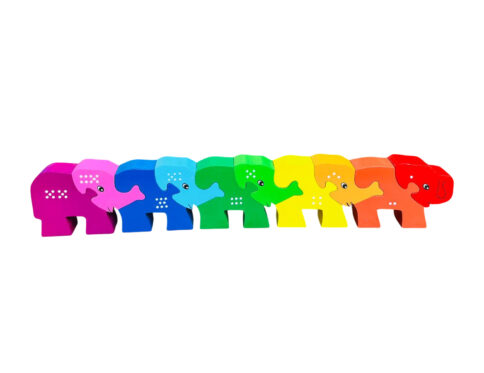 Elephant Line – Wooden Educational Puzzle Toy