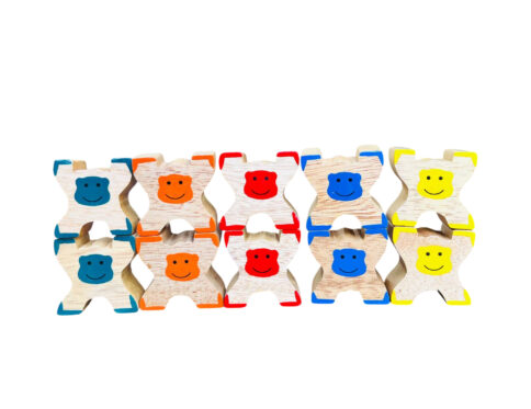 Monkey Stacking – Wooden Educational Toy | Balance, Stack & Play.