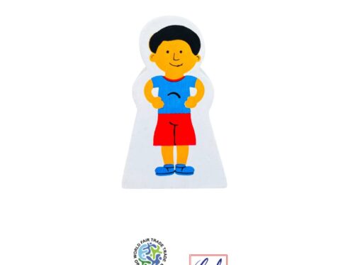 Boy Pencil Sharpener – Fun & Educational Wooden Toy for Kids