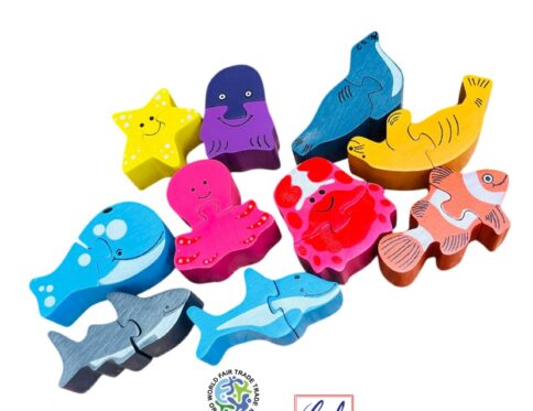 Wooden Animal Sea Set