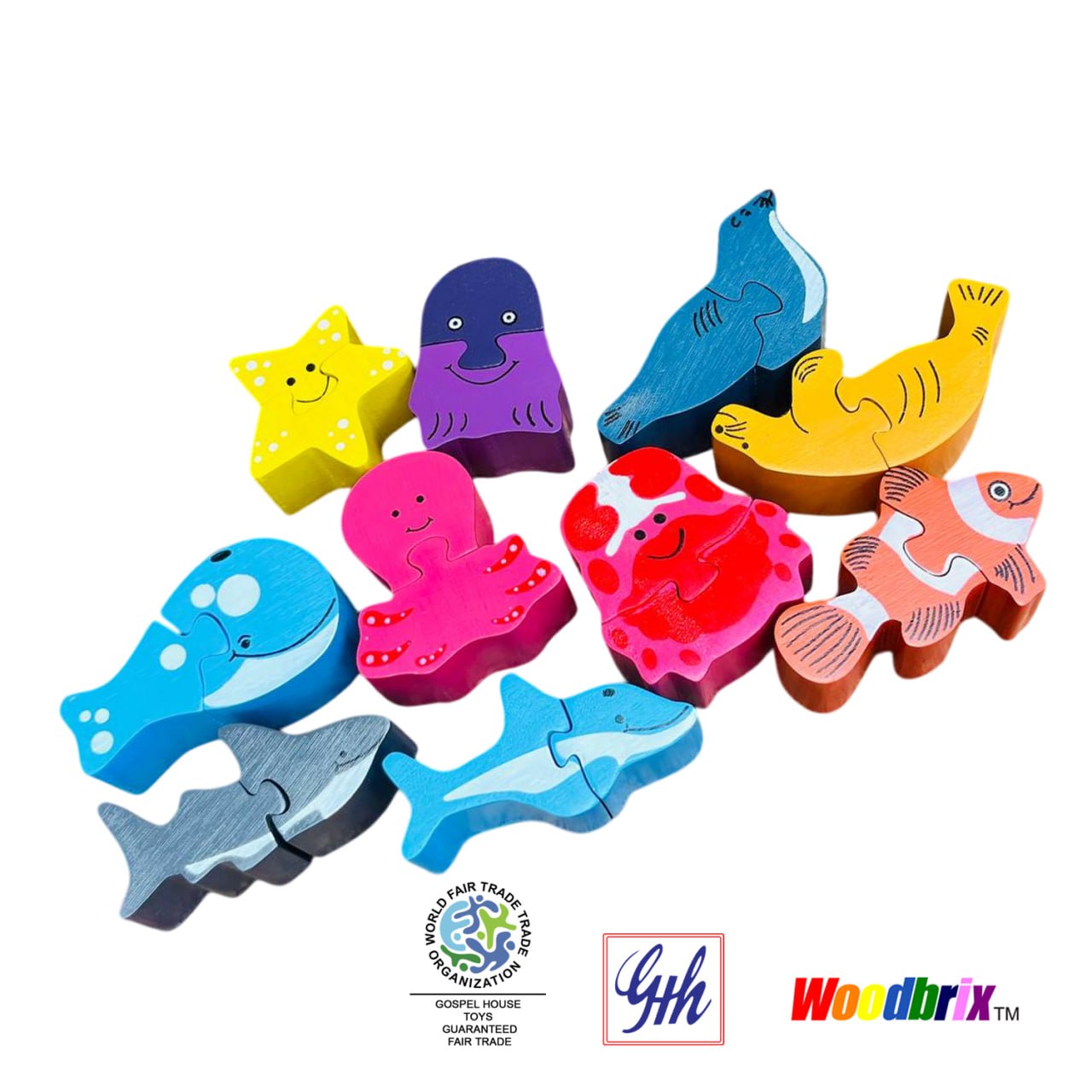 Wooden Animal Sea Set