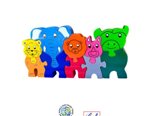 African Big Five Animals Set Puzzle