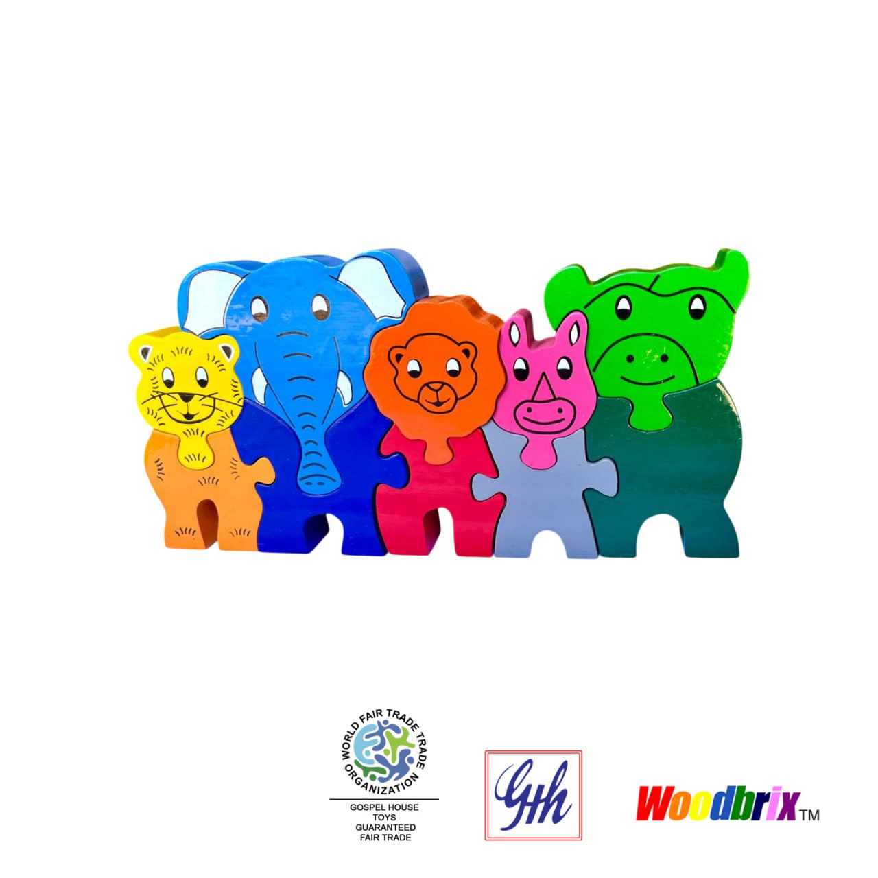 African Big Five Animals Set Puzzle